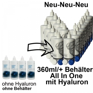 Bessere Alternative fr Pur Kombilsung --- Premium Pflege Kombilsung mit Hyaluron 10 x 360ml / 10 Behlter