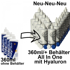Bessere Alternative fr Polyplus Kombilsung --- Premium Pflege Kombilsung mit Hyaluron 10 x 360ml / 10 Behlter