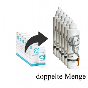Aizor GP Aufbewahrung Ersatz mit doppelter Menge Premium Pflege hart Kombilsung 6 x 240ml