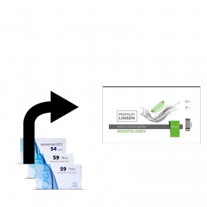 Produktwechsel: Extreme H2O XTRA wird durch Premium Linse biokompatible Monatslinsen ersetzt.