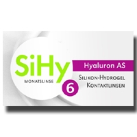 SiHy Hyaluron AS 6er-Pack Premium Silikonhydrogel Monatslinse fr trockene, empfindliche Augen