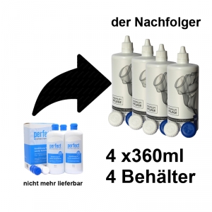 Aus Perfect Aqua Plus Kombilsung Vorratspack (MPG+E) 3x360ml wird Premium Pflege Kombilsung mit Hyaluron 4 x 360ml / 4 Behlter