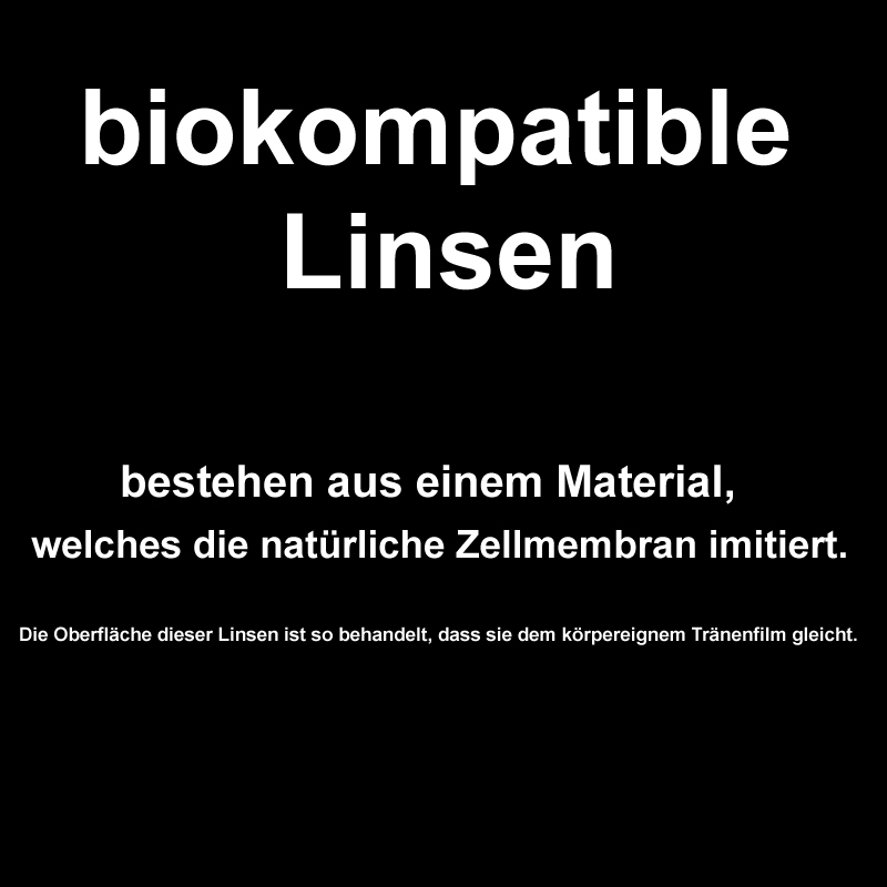 Premium Linsen biokompatible Monatslinsen 6er Box MPG