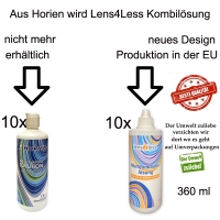 Aus Megasparpack Horien All In One 10 x 360 ml wird Lens4Less Multifunktionslsung