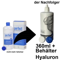 Aus Perfect Aqua Plus Kombilsung (MPG+E) 360ml wird Premium Pflege Kombilsung mit Hyaluron 360ml / 1Behlter