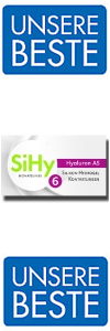 SiHy Hyaluron AS 6er-Pack Premium Silikonhydrogel Monatslinse fr trockene, empfindliche Augen