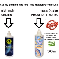 Aus MY SOLUTION All-in-One Lsung wird Lens4Less Multifunktionslsung 360 ml